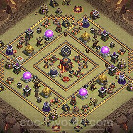 TH10 War Base Plan with Link, Legend League, Anti Everything, Copy Town Hall 10 CWL Design, #47