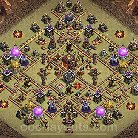 TH10 Max Levels CWL War Base Plan with Link, Anti 3 Stars, Anti Everything, Copy Town Hall 10 Design 2023, #5