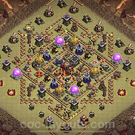 TH10 Anti 2 Stars CWL War Base Plan with Link, Anti Everything, Copy Town Hall 10 Design 2023, #54