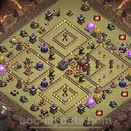 TH10 Max Levels CWL War Base Plan with Link, Anti Everything, Copy Town Hall 10 Design 2023, #67