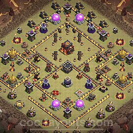 TH10 Max Levels CWL War Base Plan with Link, Hybrid, Copy Town Hall 10 Design 2021, #69