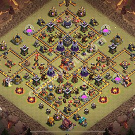 Municipio livello 10 Base di Guerra + Link, Legend League - Anti 2 Stelle Disposizione Villaggio COC 2025 TH10 - #88