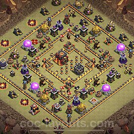 Die Anti 3 Sterne Clan War Base RH10 + Link, Hybrid 2022 - COC Rathaus Level 10 Kriegsbase (CK / CW) - #93