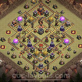 Die Clan War Base RH10 + Link, Hybrid 2022 - COC Rathaus Level 10 Kriegsbase (CK / CW) - #99