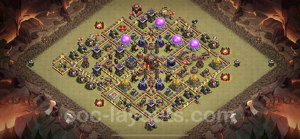 TH10 Max Levels CWL War Base Plan with Link, Anti 3 Stars, Copy Town Hall 10 Design 2023, #128