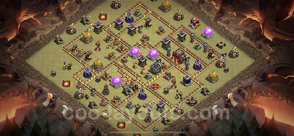 TH10 Max Levels CWL War Base Plan with Link, Anti 3 Stars, Copy Town Hall 10 Design 2024, #137