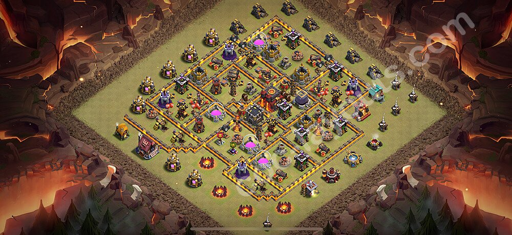 Военная База ТХ 10 2025 Анти 3 Звезды для Лиги Войны Кланов (КВ / ЛВК) Скопировать, Анти Все, #154