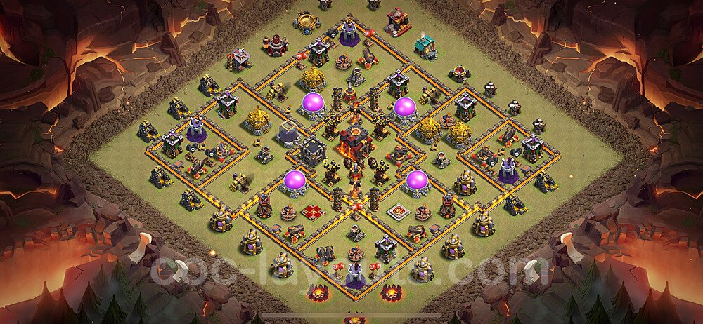 TH10 Max Levels CWL War Base Plan with Link, Anti Everything, Copy Town Hall 10 Design 2024, #168