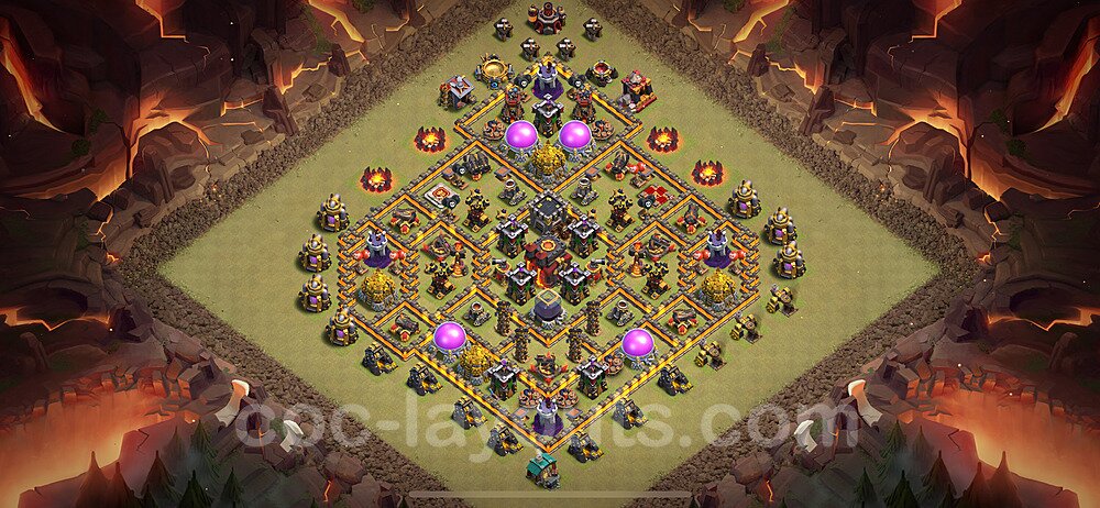 Die Maximal Clan War Base RH10 + Link, Anti Alles 2024 - COC Rathaus Level 10 Kriegsbase (CK / CW) - #170