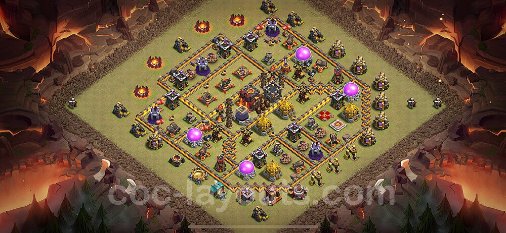 TH10 Max Levels CWL War Base Plan with Link, Anti Everything, Copy Town Hall 10 Design 2024, #177