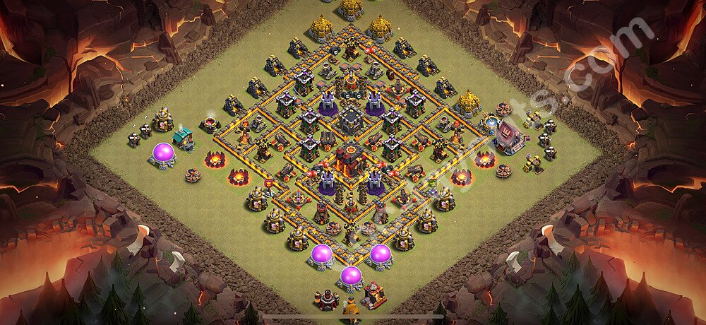 Ustawienie baza wojskowa TH10 z linkiem - Ratusz poziom 10 - COC 2026 - #195