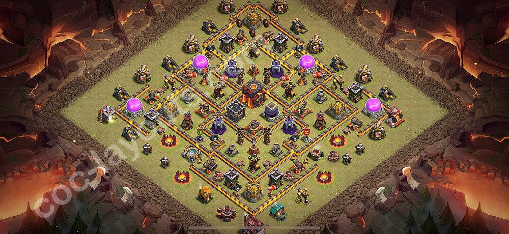 Top Base de Guerre HDV 10 + Lien (Link), Hybride 2026 gdc - Hôtel de Ville 10 Base Copier - #196