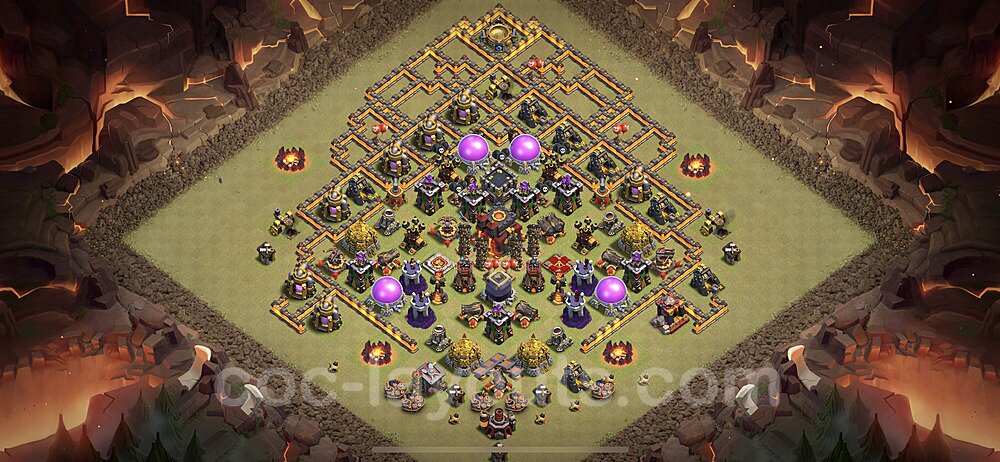 TH10 Max Levels CWL War Base Plan with Link, Anti Everything, Copy Town Hall 10 Design 2023, #34