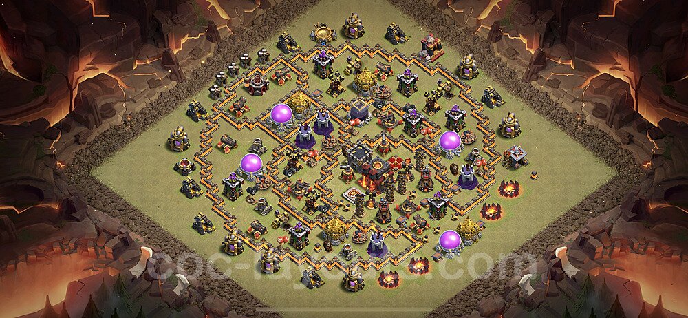 TH10 Max Levels CWL War Base Plan with Link, Anti Everything, Copy Town Hall 10 Design 2021, #35