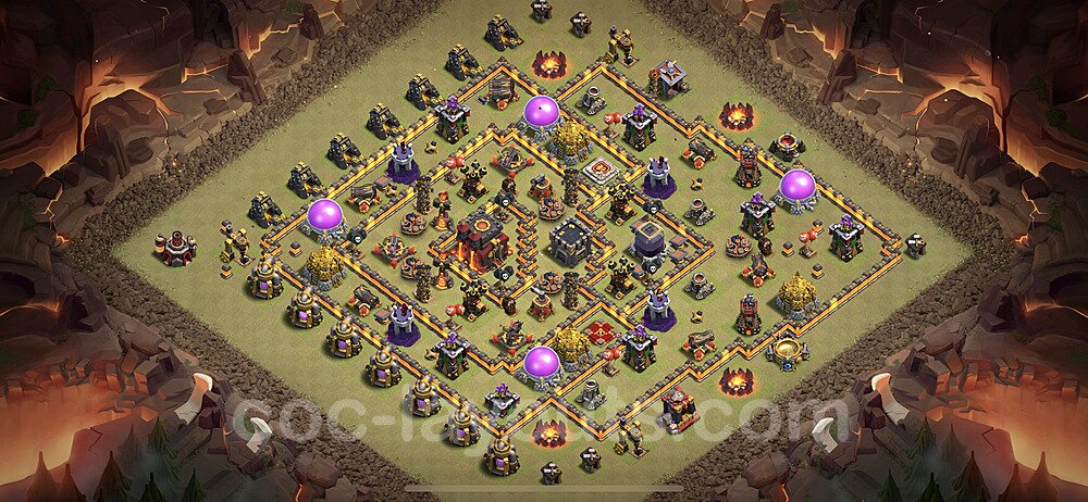 TH10 Max Levels CWL War Base Plan with Link, Anti Everything, Hybrid, Copy Town Hall 10 Design 2023, #36