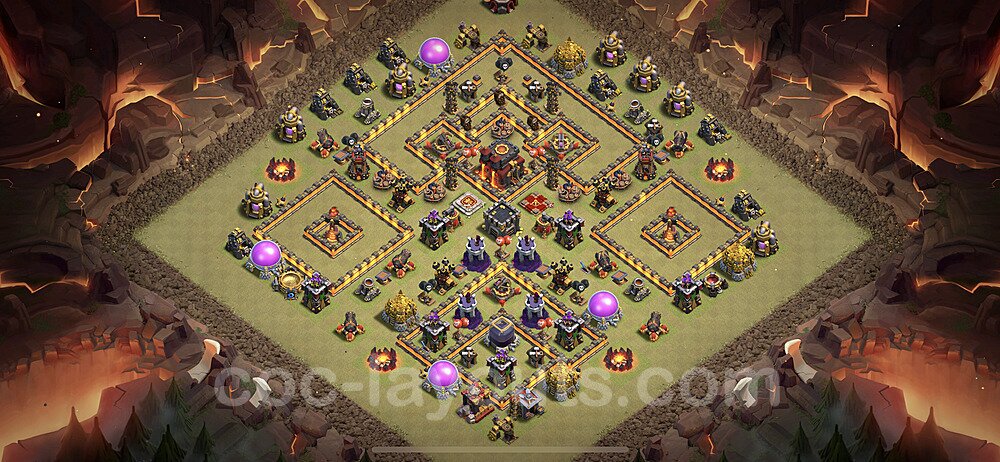 TH10 Max Levels CWL War Base Plan with Link, Anti Everything, Copy Town Hall 10 Design 2021, #43