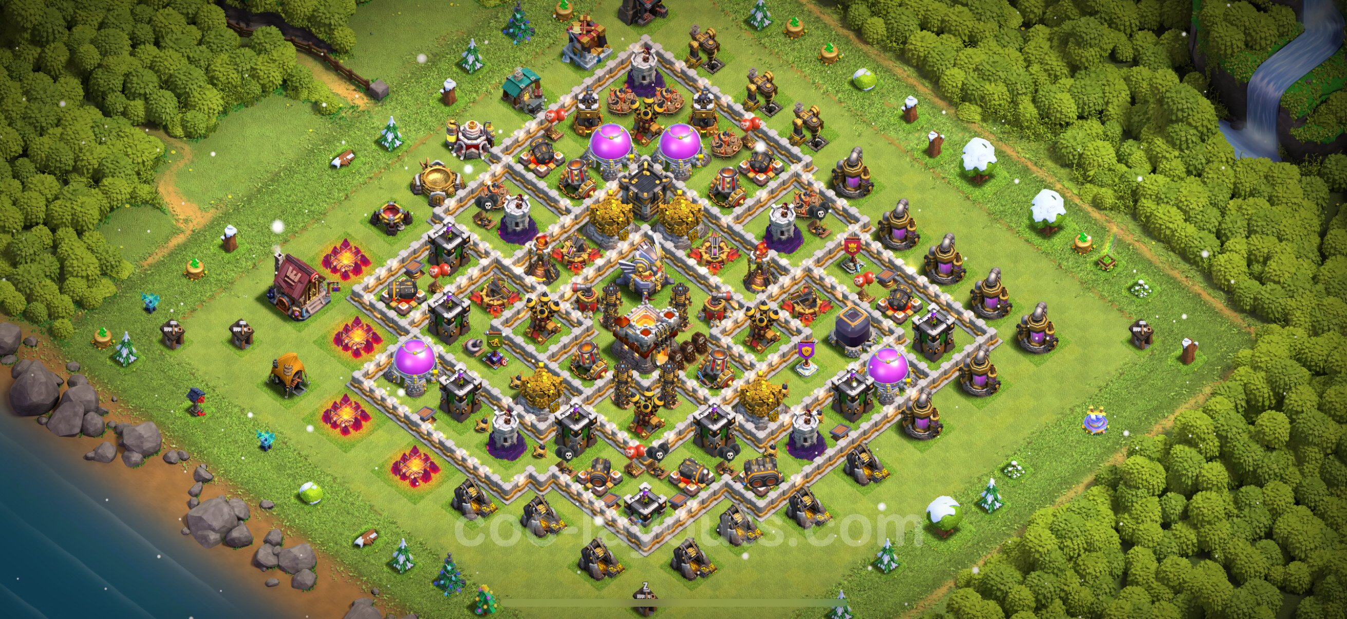 Best Base TH11 with Link, Hybrid Anti Everything 2025 - Town Hall Level ...