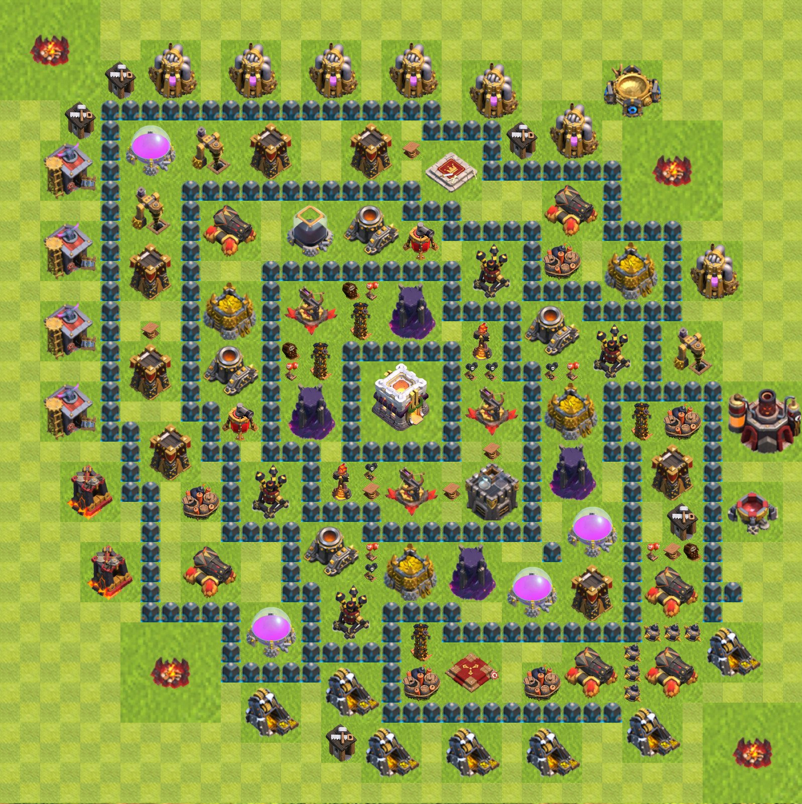 Trophy (Defense) Base TH11 Clash of Clans Town Hall Level 11 Base
