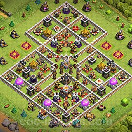 TH11 Anti 2 Stars Base Plan with Link, Anti Everything, Copy Town Hall 11 Base Design 2024, #104