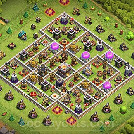 Full Upgrade TH11 Base Plan with Link, Hybrid, Copy Town Hall 11 Max Levels Design 2024, #106