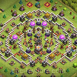 Municipio livello 11 Base + Link, Ibrido - Miglior Disposizione Villaggio per Difesa COC 2025 TH11 - #113