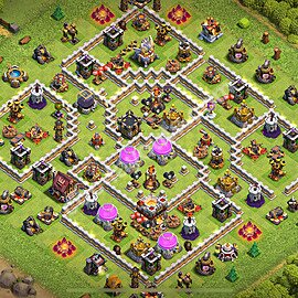 Die Anti 3 Sterne Base RH11 + Link 2026 - COC Rathaus 11 Kopieren Base - #118