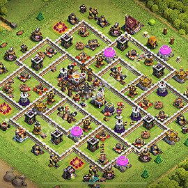Die Anti 2 Sterne Base RH11 + Link 2026 - COC Rathaus 11 Kopieren Base - #119