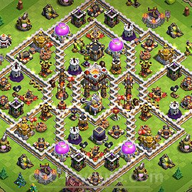 Ustawienie bazy do obrony TH11 z linkiem, Anty 3 Gwiazdki - Ratusz poziom 11 - COC 2025 - #123