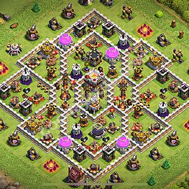 Die Anti Dragon Base für Verteidigung RH11 + Link, Anti 3 Sterne 2026 - COC Rathaus 11 Kopieren Base - #123