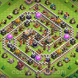 TH11 Trophy Base Plan with Link, Copy Town Hall 11 Base Design 2025, #125