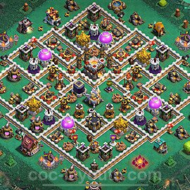 Die Anti 2 Sterne Base RH11 + Link, Anti Alles 2025 - COC Rathaus 11 Kopieren Base - #127