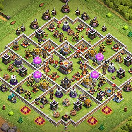 Top TH11 Unbeatable Anti Loot Base Plan with Link, Hybrid, Copy Town Hall 11 Base Design 2026, #132