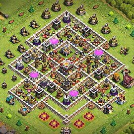 TH11 Anti 3 Stars Base Plan with Link, Copy Town Hall 11 Base Design 2026, #138