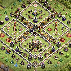 TH11 Anti 3 Stars Base Plan with Link, Anti Everything, Copy Town Hall 11 Base Design 2023, #32