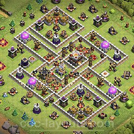Anti Everything TH11 Base Plan with Link, Hybrid, Copy Town Hall 11 Design 2023, #39