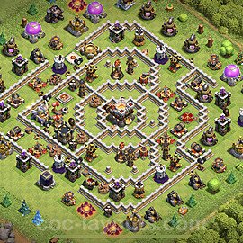 TH11 Anti 3 Stars Base Plan with Link, Anti Everything, Copy Town Hall 11 Base Design 2023, #52