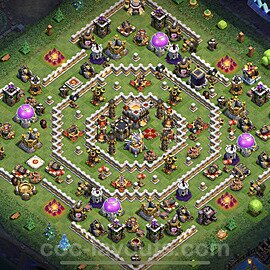 Anti Everything TH11 Base Plan with Link, Copy Town Hall 11 Design 2021, #56