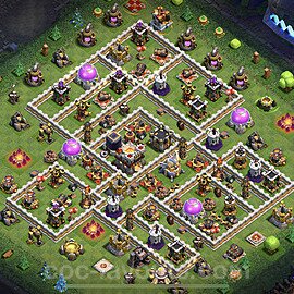 TH11 Anti 3 Stars Base Plan with Link, Anti Everything, Copy Town Hall 11 Base Design 2022, #58