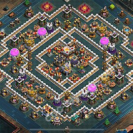 Municipio livello 11 Anti 2 Stelle Base + Link, Legend League - Miglior Disposizione Villaggio per Difesa COC 2026 TH11 - #60