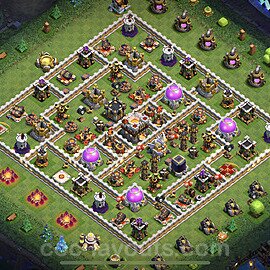 Anti Everything TH11 Base Plan with Link, Hybrid, Copy Town Hall 11 Design 2023, #66