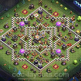 TH11 Trophy Base Plan with Link, Hybrid, Copy Town Hall 11 Base Design 2023, #71