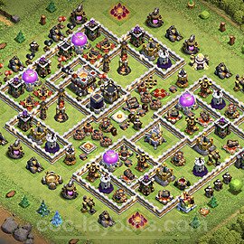 Anti Everything TH11 Base Plan with Link, Hybrid, Copy Town Hall 11 Design 2023, #75