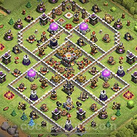 Anti Everything TH11 Base Plan with Link, Hybrid, Copy Town Hall 11 Design 2023, #83