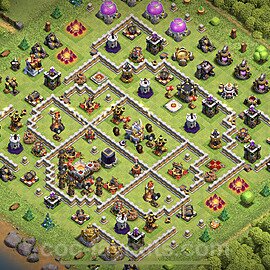 Anti GoWiWi / GoWiPe TH11 Base Plan with Link, Copy Town Hall 11 Design 2023, #87