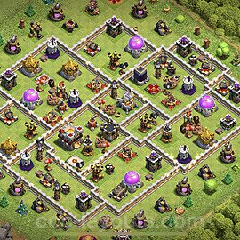 Anti Everything TH11 Base Plan with Link, Hybrid, Copy Town Hall 11 Design 2023, #90