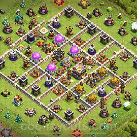 Full Upgrade TH11 Base Plan with Link, Copy Town Hall 11 Max Levels Design 2023, #99