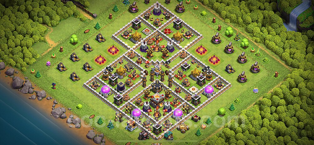 TH11 Anti 2 Stars Base Plan with Link, Anti Everything, Copy Town Hall 11 Base Design 2024, #104