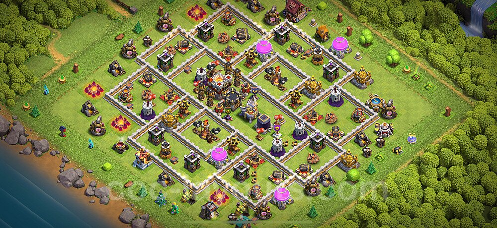 Municipio livello 11 Anti 2 Stelle Base + Link - Miglior Disposizione Villaggio per Difesa COC 2025 TH11 - #119
