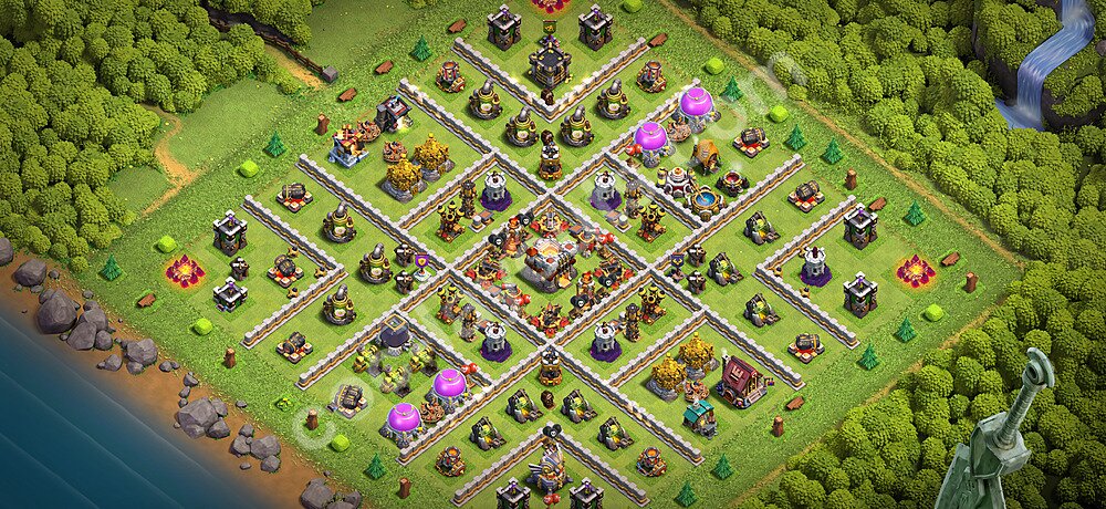 Municipio livello 11 Base + Link - Miglior Disposizione Villaggio per Difesa COC 2026 TH11 - #136