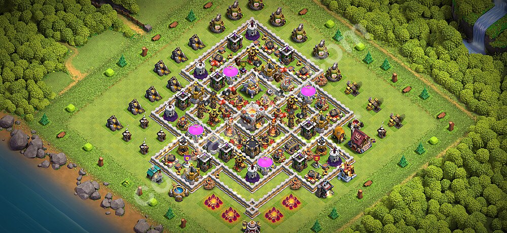 TH11 Anti 3 Stars Base Plan with Link, Copy Town Hall 11 Base Design 2026, #138